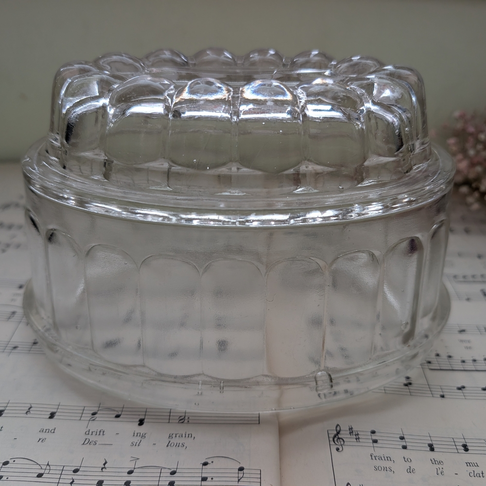 Vintage Clear Glass Jelly Mold